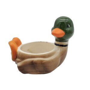 Josef Vintage Mallard Duck Planter Soap Trinket Dish‎ Ceramic Whimsical Vintage